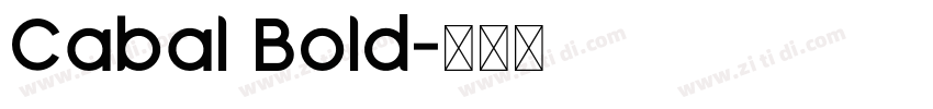 Cabal Bold字体转换